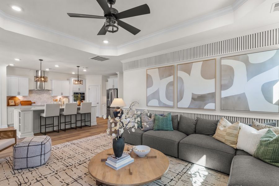 Representative furnished interior of a home built from the The Seashore by Chesapeake Homes in Traditions at Carolina Forest, Myrtle Beach (Image 15). Representative furnished interior of a home built from the The Seashore by Chesapeake Homes in Traditions at Carolina Forest, Myrtle Beach (Image 15).
