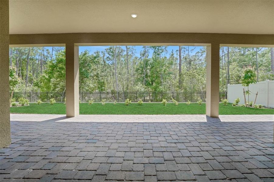 Exterior details and patio area of a home in Palms at Windermere, Windermere (Image 3).