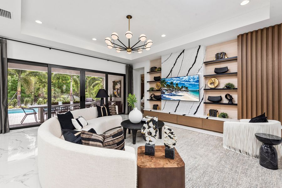 Representative furnished interior of a home built from the Barbados by GL Homes in Valencia Harbor (55+), Fort Myers (Image 9).