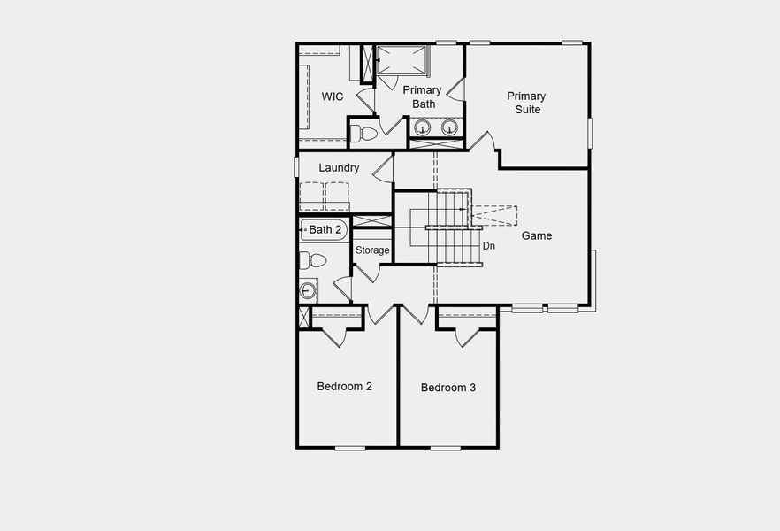 2D floor plan layout for the Harrier by Taylor Morrison in Sunfield, Mustang Ridge, TX (Image 3). 2D floor plan layout for the Harrier by Taylor Morrison in Sunfield, Mustang Ridge, TX (Image 3).