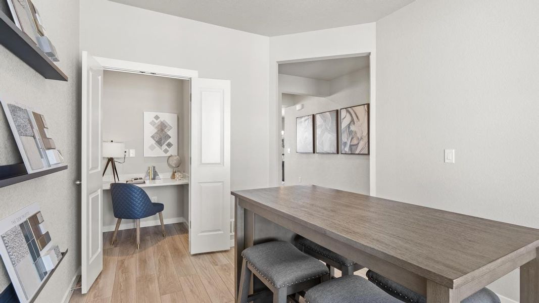 Representative furnished interior of a home built from the Elm by View Homes in Aspen Ranch, Fountain (Image 4).