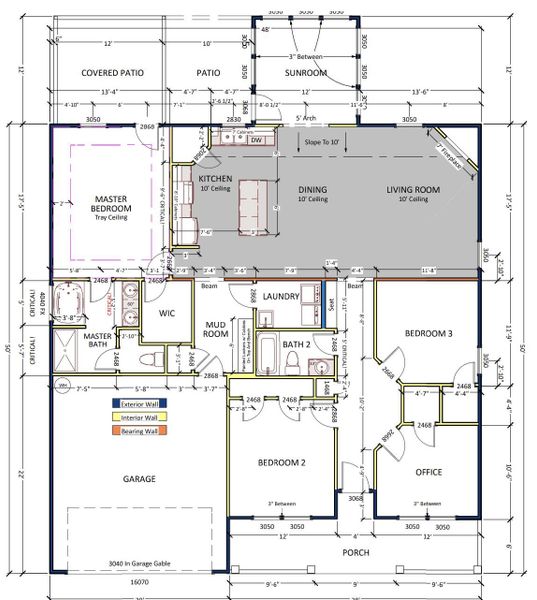 2D floor plan layout of this home in Ballentine Ridge, Lyman, SC (Image 3).