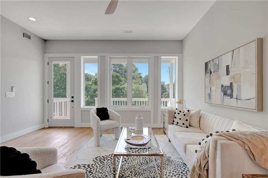 Furnished interior view inside a new home in , Atlanta (Image 10).
