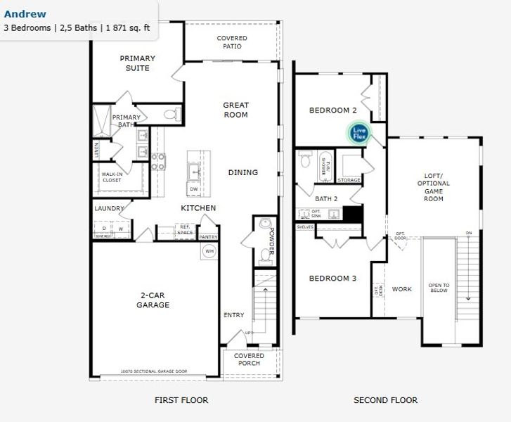2D floor plan layout of this home in Avery Centre, Round Rock, TX (Image 1). 2D floor plan layout of this home in Avery Centre, Round Rock, TX (Image 1).