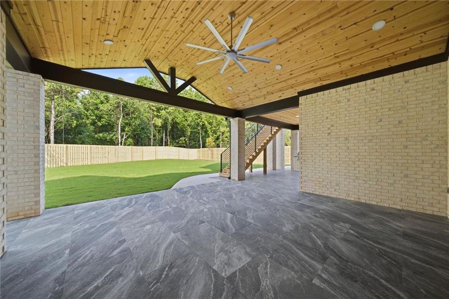 Exterior details and patio area of a home in , Suwanee (Image 34).