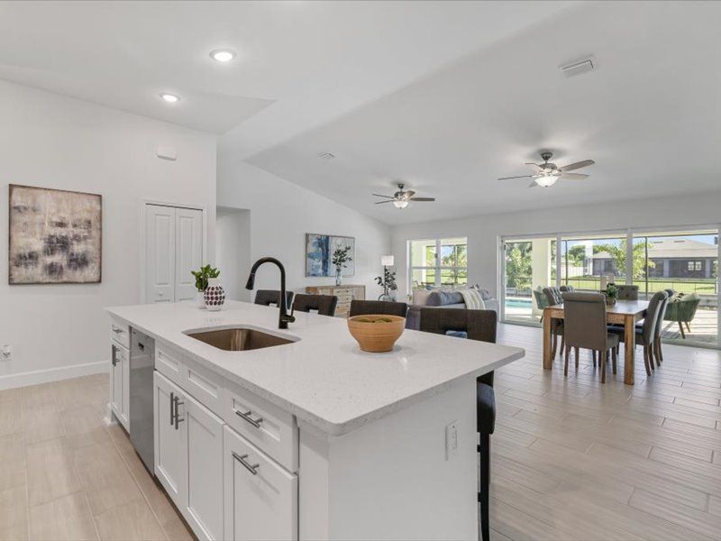 Representative furnished interior of a home built from the The Paradise Cove II by Sunlife Homes LLC in Cape Coral, Cape Coral (Image 8).