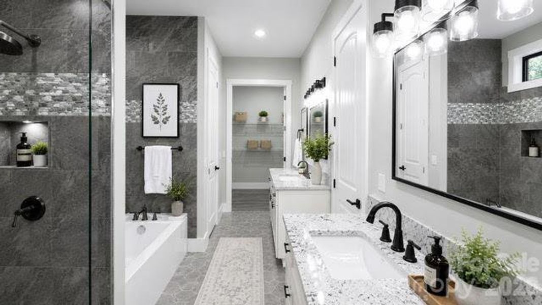 Primary Bath - Virtually Staged