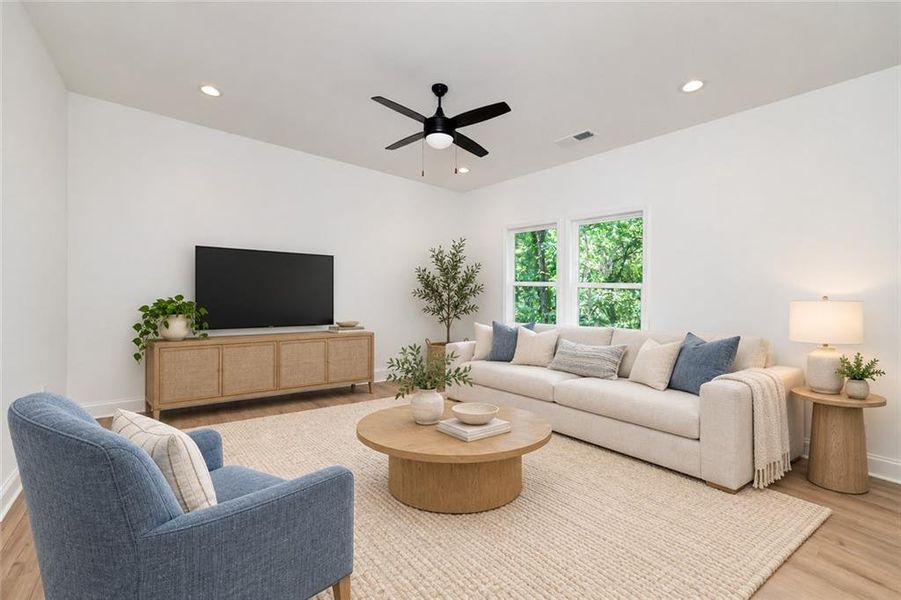 Furnished interior view inside a new home in , Acworth (Image 9). Furnished interior view inside a new home in , Acworth (Image 9).