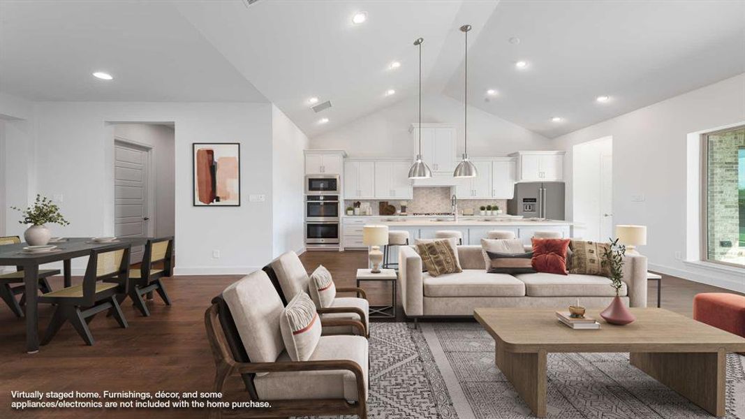 Furnished interior view inside a new home in Terraces 62', Rockwall (Image 9). Furnished interior view inside a new home in Terraces 62', Rockwall (Image 9).