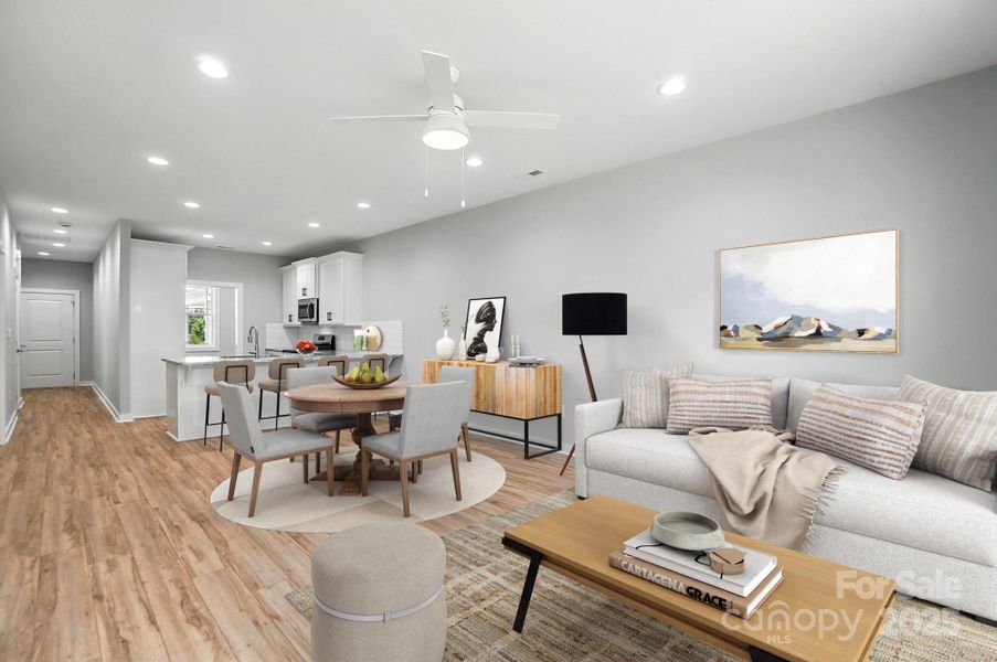 Furnished interior view inside a new home in , Hickory (Image 9).