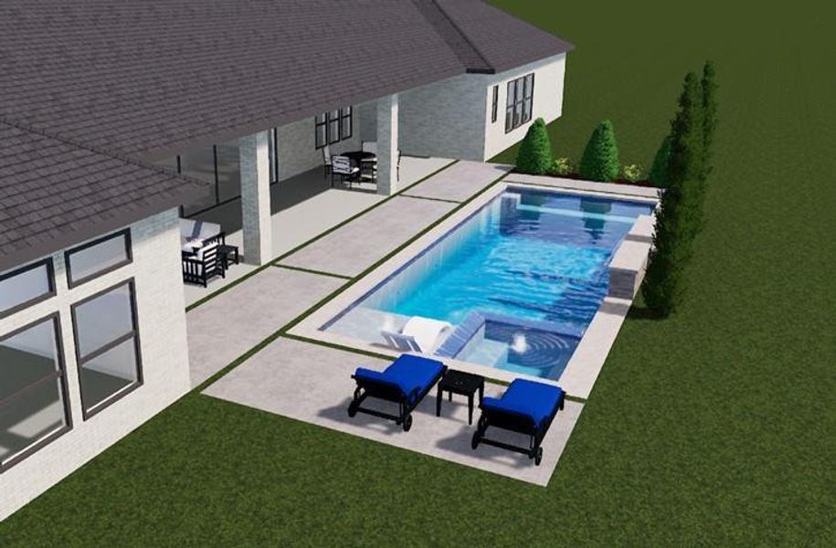 Custom pool under construction Custom pool under construction