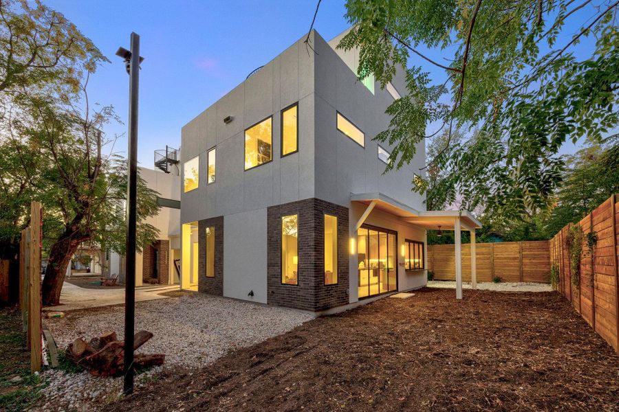 Exterior details and patio area of a home in , Austin (Image 26). Exterior details and patio area of a home in , Austin (Image 26).