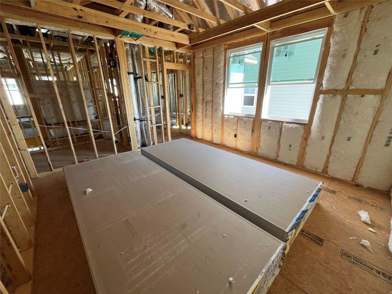 In-progress construction of a new home in The Cottages at Lariat, Liberty Hill, TX (Image 19).