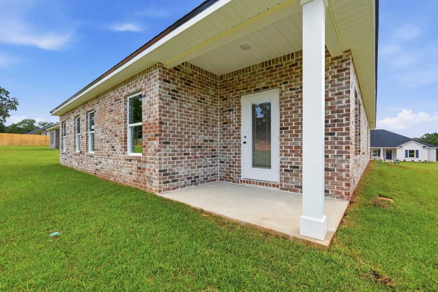 Exterior details and patio area of a home in Barton's Bend, Crestview (Image 26). Exterior details and patio area of a home in Barton's Bend, Crestview (Image 26).