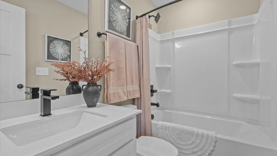 Furnished interior view inside a new home in Kayfield at Midway, Anderson (Image 10).