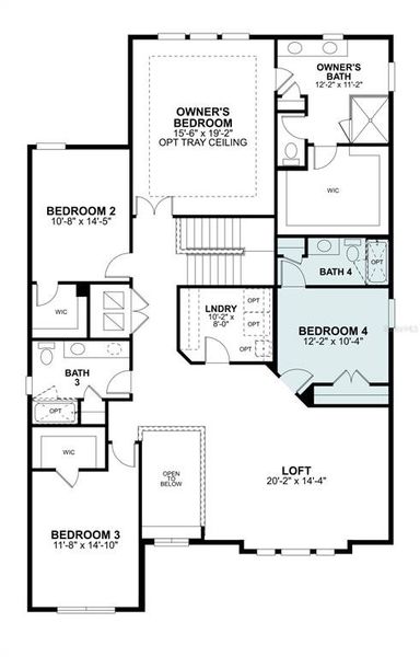 2D floor plan layout of this home in Lake Star at Ovation, Winter Garden, FL (Image 3). 2D floor plan layout of this home in Lake Star at Ovation, Winter Garden, FL (Image 3).