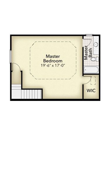 2D floor plan layout for the Plan 1645 by Adams Homes in Westpointe Place, Pensacola, FL (Image 4).