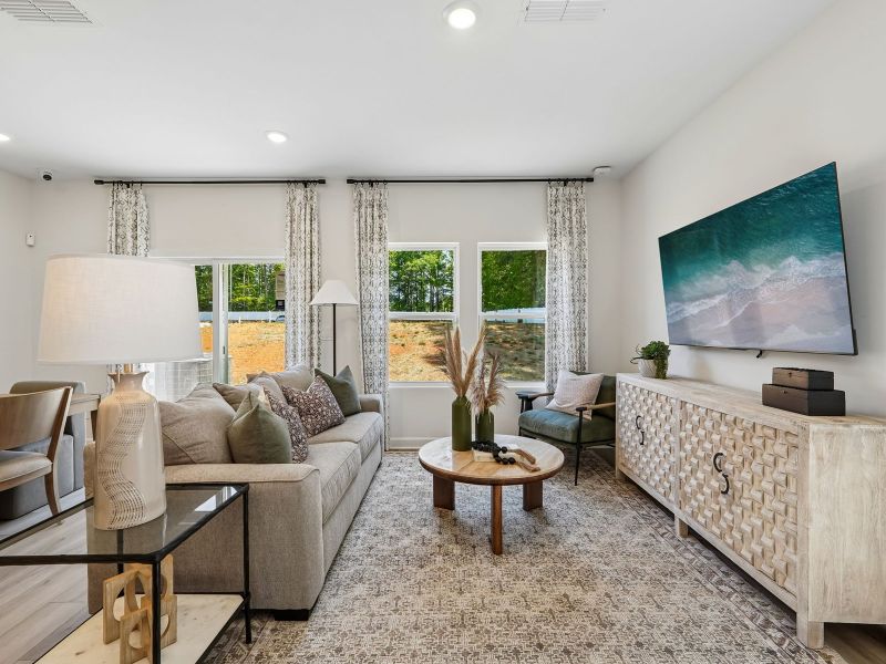 Furnished interior view inside a new home in Hawkins Meadows, Spencer (Image 3).