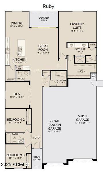 Ruby - Right Garage - Center Slider