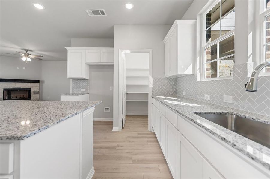 Furnished interior view inside a new home in Clear Sky Addition, Valley View (Image 7). Furnished interior view inside a new home in Clear Sky Addition, Valley View (Image 7).