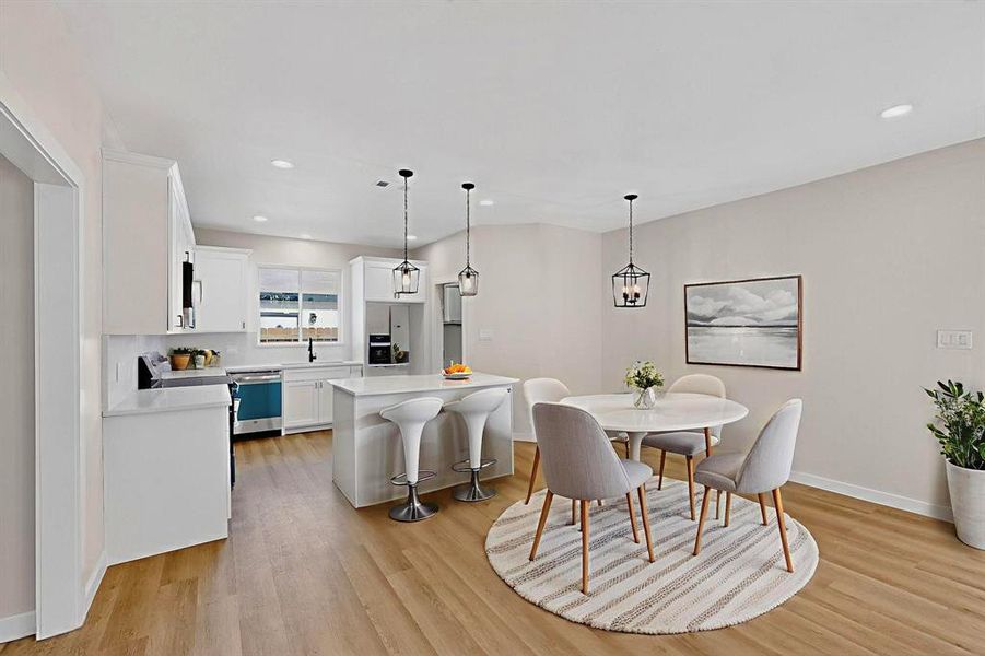 Furnished interior view inside a new home in , Rice (Image 11).