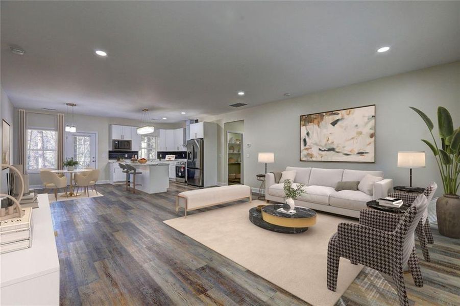 Furnished interior view inside a new home in , Atlanta (Image 5).