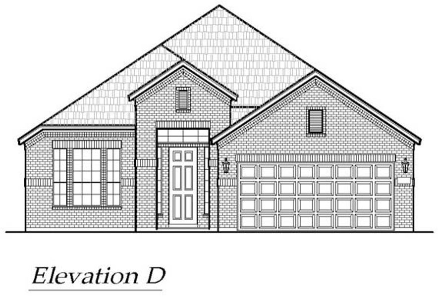 Front exterior of a new home in Oaks of North Grove, Waxahachie, TX, highlighting curb appeal (Image 2).