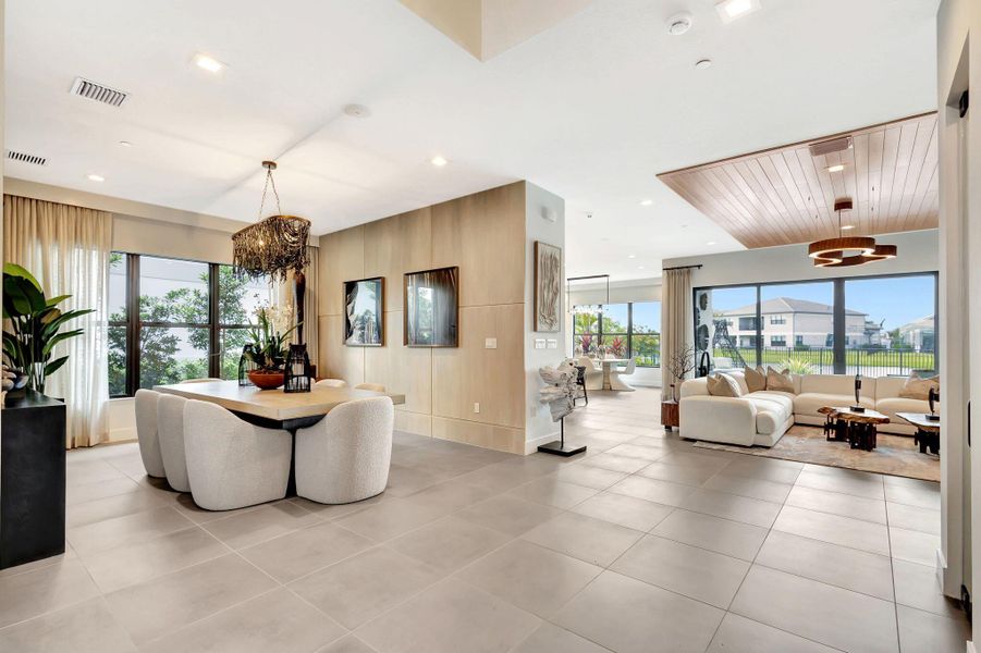 Furnished interior view inside a new home in Apex at Avenir, Palm Beach Gardens (Image 68).