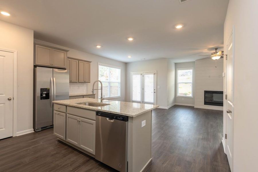 Furnished interior view inside a new home in , Suwanee (Image 7).
