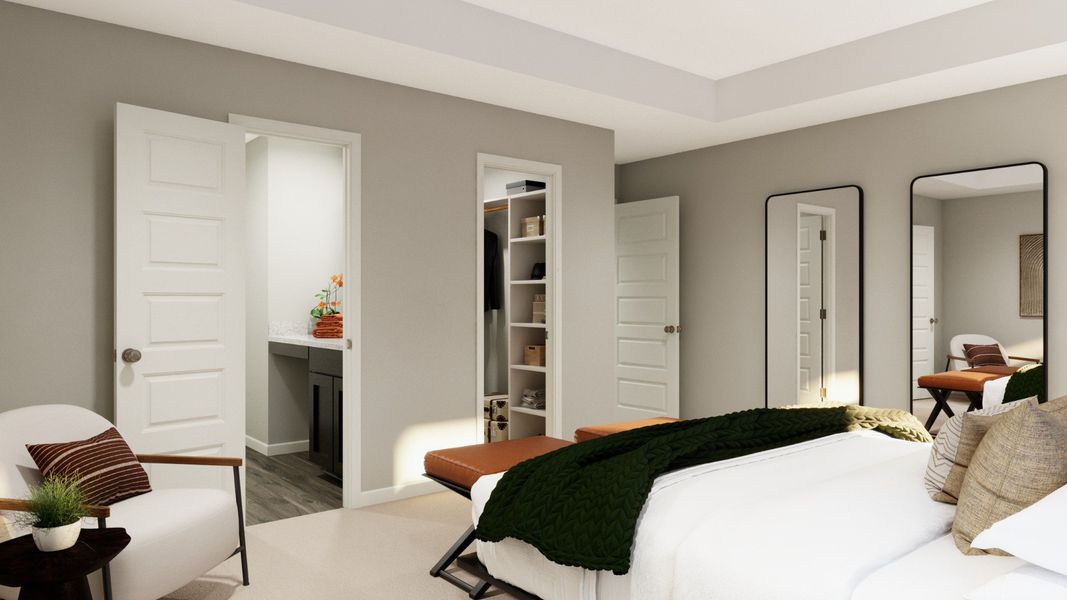 Representative furnished interior of a home built from the The Sage by Legend Homes in Cinco Lakes, San Antonio (Image 9).