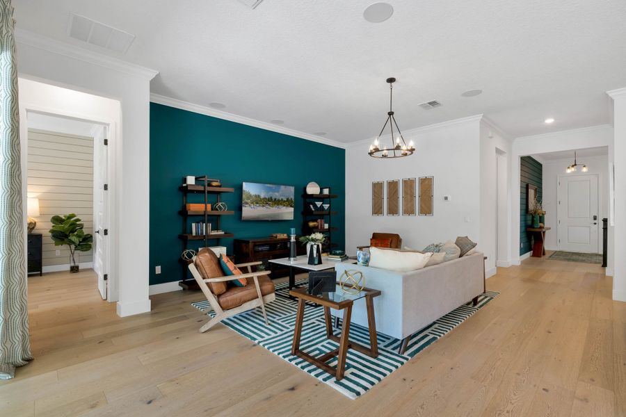 Representative furnished interior of a home built from the Eliot by Rockwell Homes in Northlake At Ovation, Winter Garden (Image 13).
