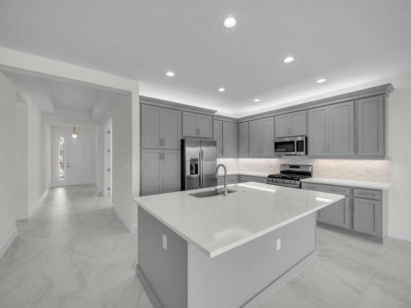 Furnished interior view inside a new home in Valencia Parc at Riverland, Port St. Lucie (Image 5).