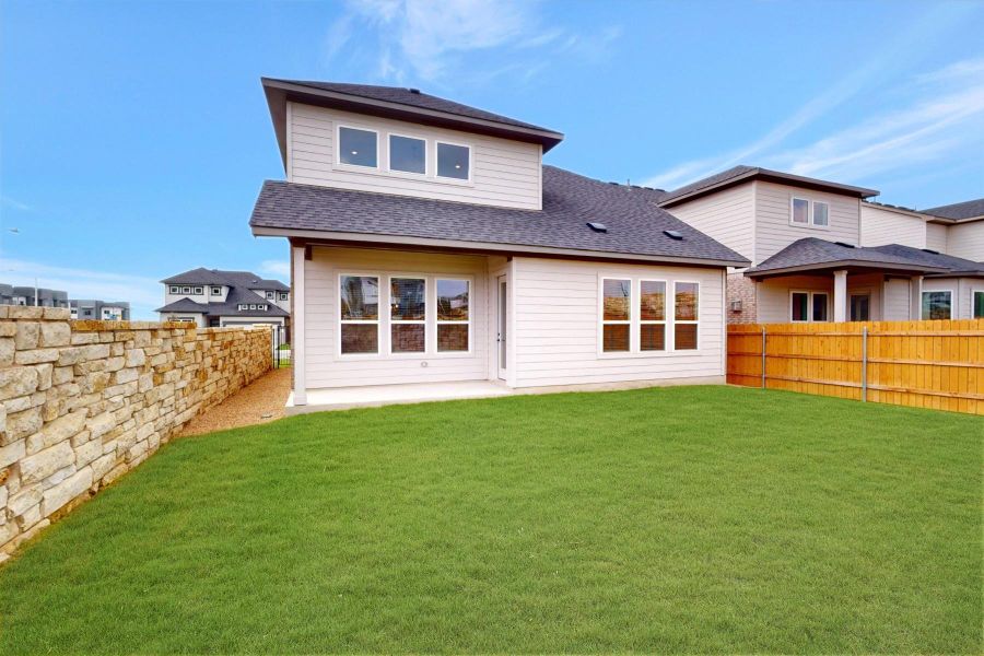 Exterior details and patio area of a home in Estancia West, Manchaca (Image 19).