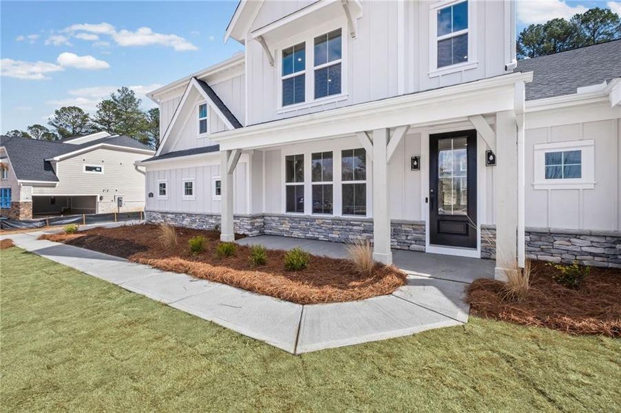 Exterior details and patio area of a home in Governor’s Preserve, Canton (Image 30).