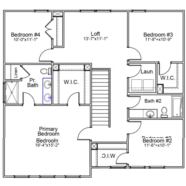 2D floor plan layout of this home in Hanes Lake, Winston-Salem, NC (Image 3).