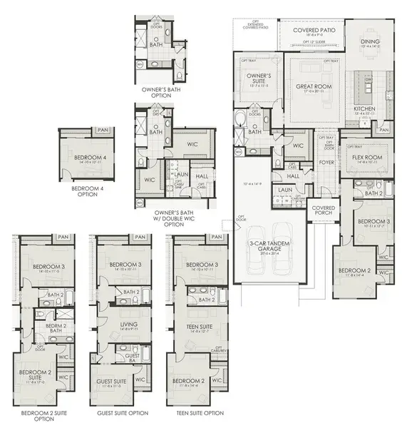 2D floor plan layout of this home in Stonefield, Surprise, AZ (Image 3).