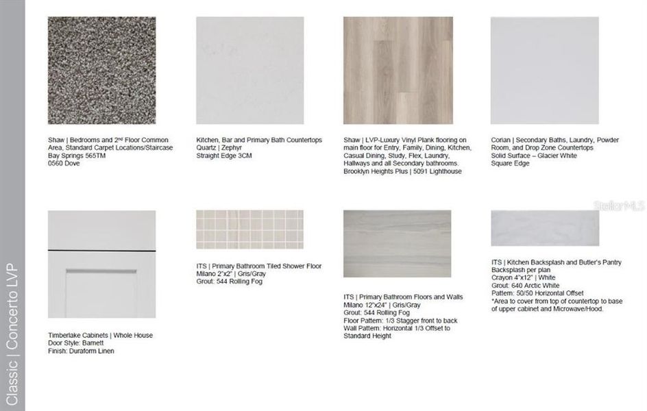 Sample of building materials used in homes in The Waters at Center Lake Ranch, St. Cloud (Image 20).