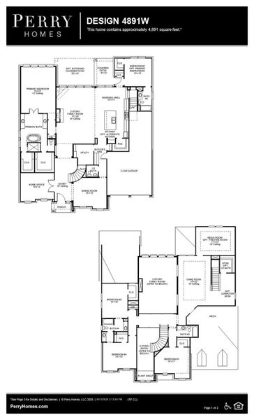 2D floor plan layout of this home in Meridiana 80' - Gated, Manvel, TX (Image 4). 2D floor plan layout of this home in Meridiana 80' - Gated, Manvel, TX (Image 4).