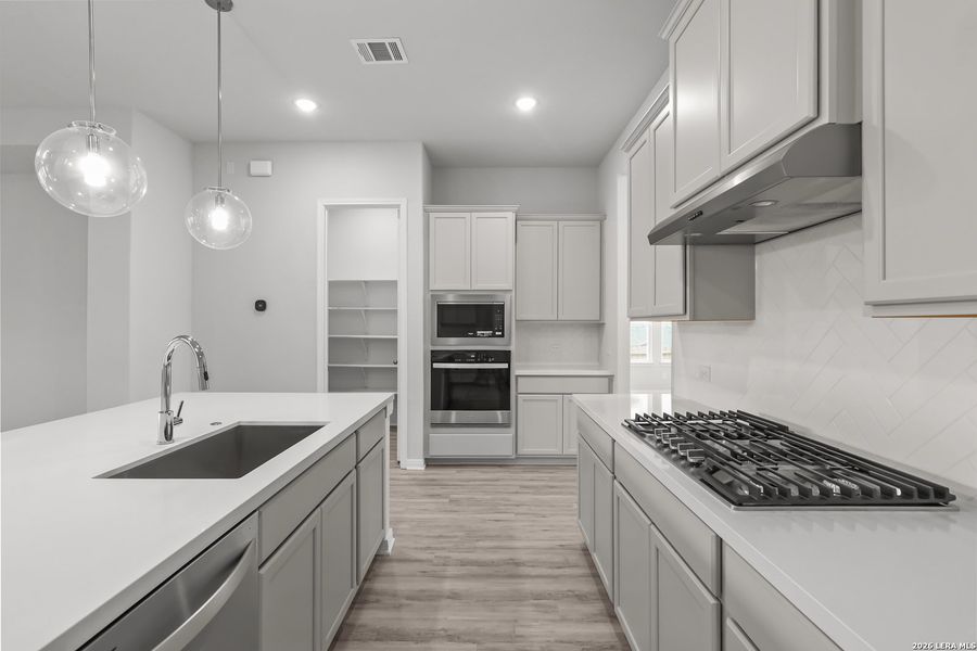 Furnished interior view inside a new home in Homestead, Schertz (Image 8). Furnished interior view inside a new home in Homestead, Schertz (Image 8).
