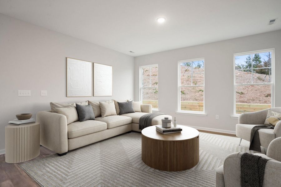 Furnished interior view inside a new home in Chandler Ridge, McLeansville (Image 5). Furnished interior view inside a new home in Chandler Ridge, McLeansville (Image 5).