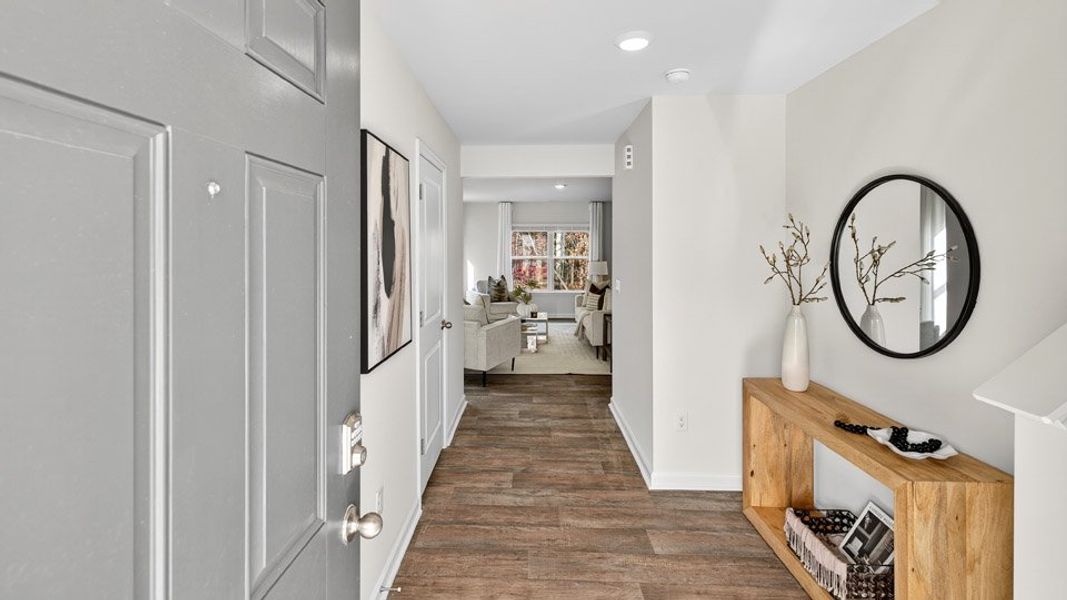 Representative furnished interior of a home built from the OLIVER by D.R. Horton in Barwell Park, Raleigh (Image 17).