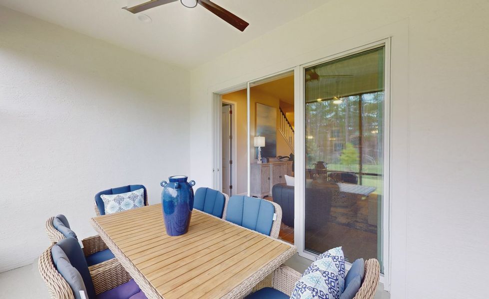 Exterior details and patio area of a home in Plantation Bay, Ormond Beach (Image 4).