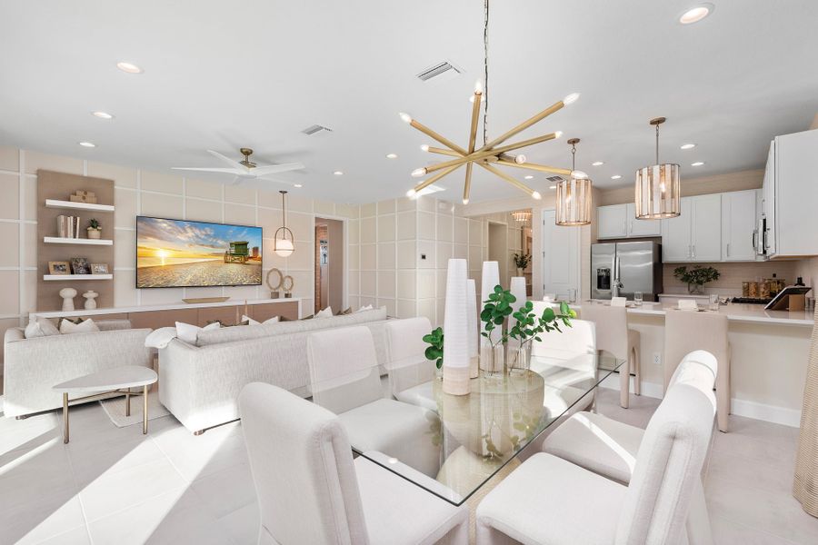 Representative furnished interior of a home built from the Jasmine by GL Homes in Valencia Ridge (55+), Wesley Chapel (Image 7).