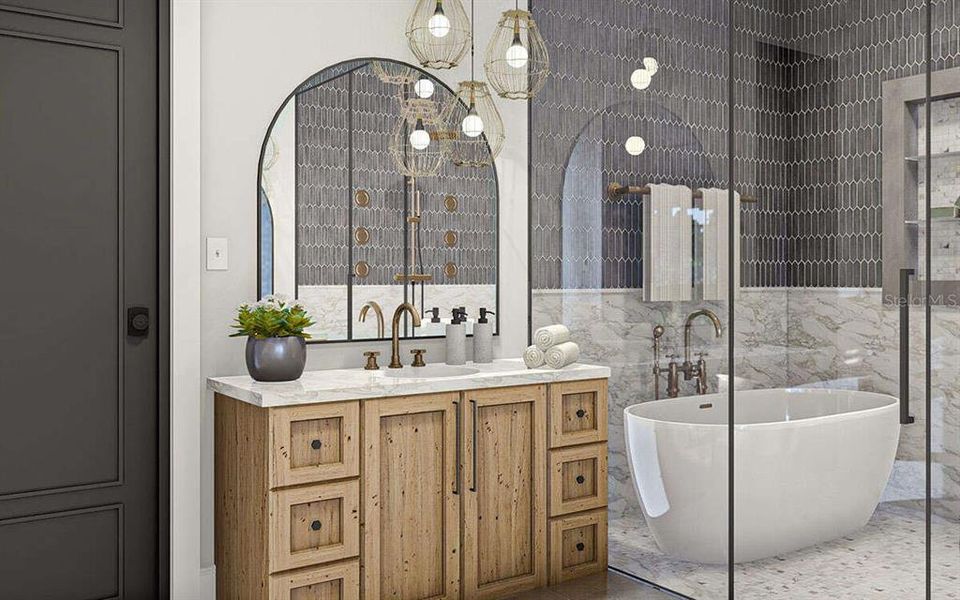 Furnished interior view inside a new home in , Tampa (Image 8).