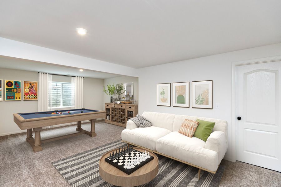 Representative furnished interior of a home built from the Grayson by Fischer Homes in Governor’s Preserve, Canton (Image 6).