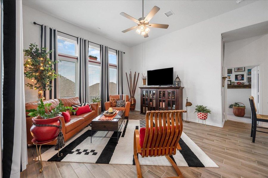 Furnished interior view inside a new home in , Buda (Image 5). Furnished interior view inside a new home in , Buda (Image 5).