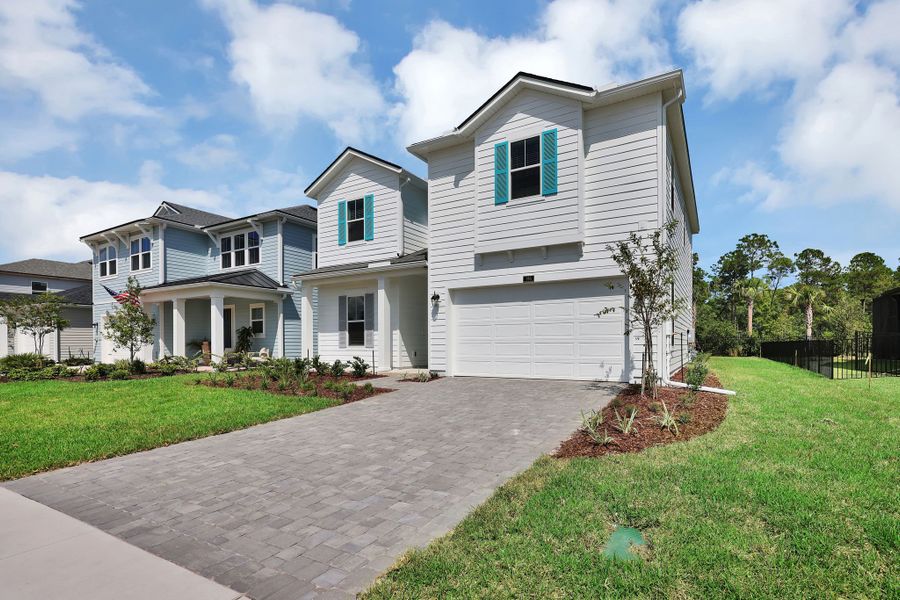 Representative exterior photo of a completed home built from the Crescent by Riverside Homes in Mariposa at EverRange, Jacksonville, FL (Image 24).