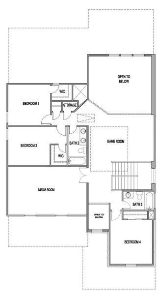 2D floor plan layout of this home in University Heights, Round Rock, TX (Image 2). 2D floor plan layout of this home in University Heights, Round Rock, TX (Image 2).