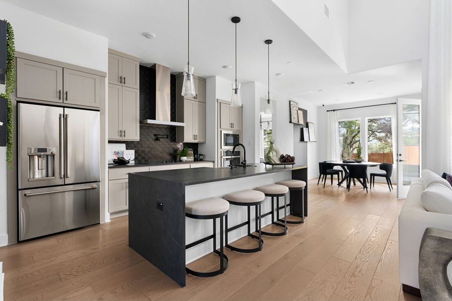 Furnished interior view inside a new home in Park Collection at Heritage, Dripping Springs (Image 7).
