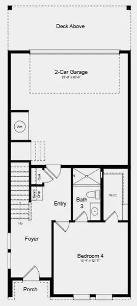 2D floor plan layout of this home in Alder Creek, Cumming, GA (Image 3).
